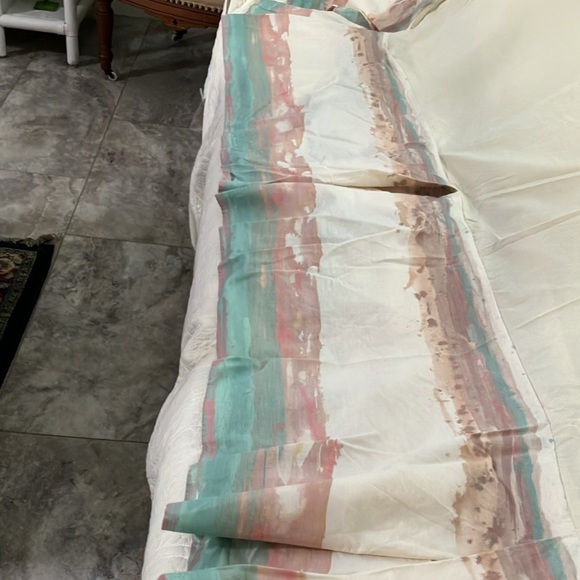 CROSCILL BRUSH STROKES SOUTHWEST BED SKIRT FULL / QUEEN  54" with 14" DROP - Picture 9 of 10